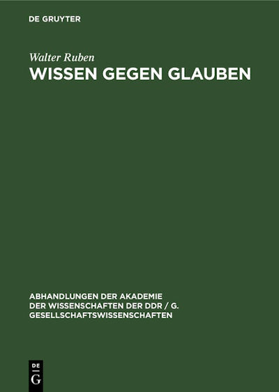 Wissen gegen Glauben