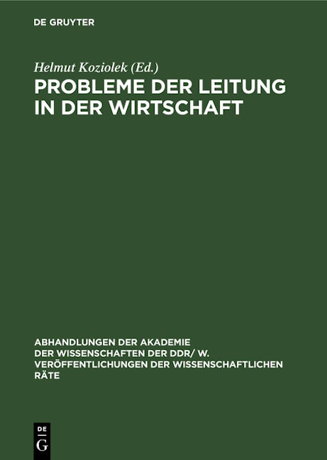 Probleme der Leitung in der Wirtschaft