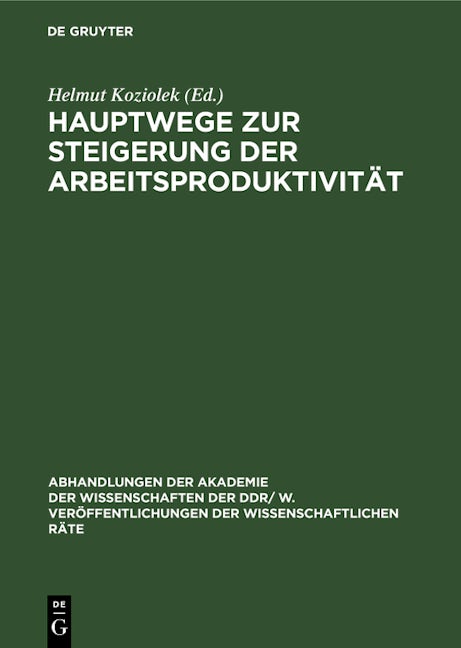 Hauptwege zur Steigerung der Arbeitsproduktivität
