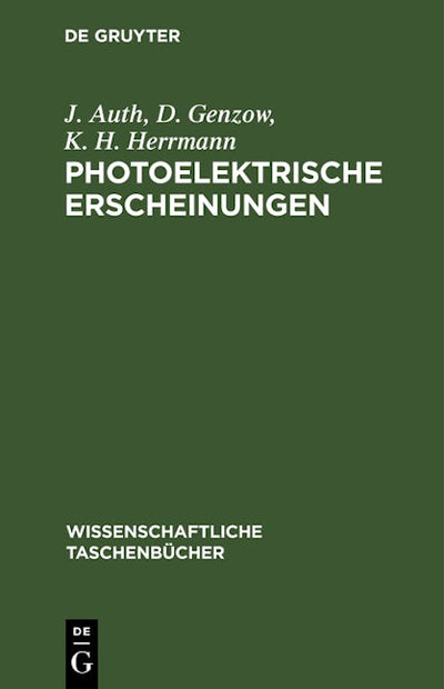 Photoelektrische Erscheinungen