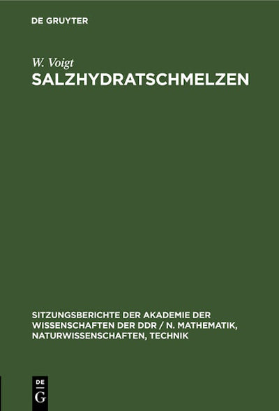 Salzhydratschmelzen
