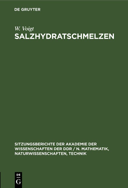 Salzhydratschmelzen