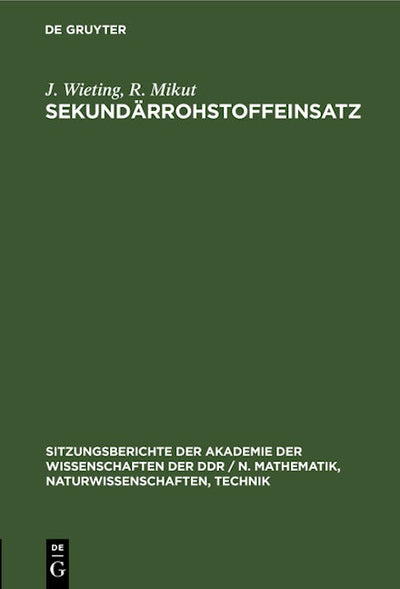 Sekundärrohstoffeinsatz