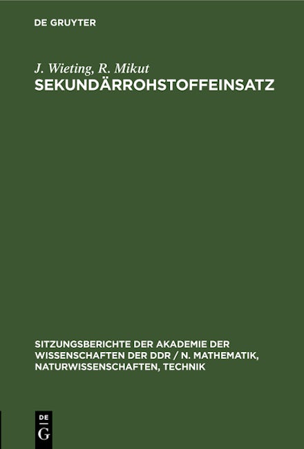 Sekundärrohstoffeinsatz