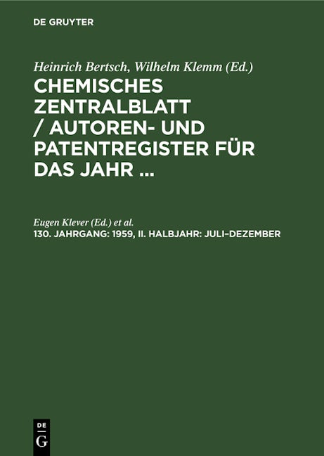 1959, II. Halbjahr: Juli–Dezember