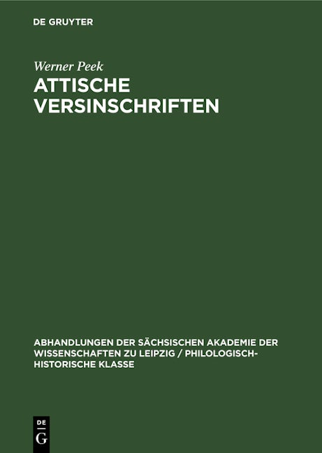 Attische Versinschriften