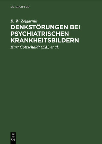 Denkstörungen bei psychiatrischen Krankheitsbildern
