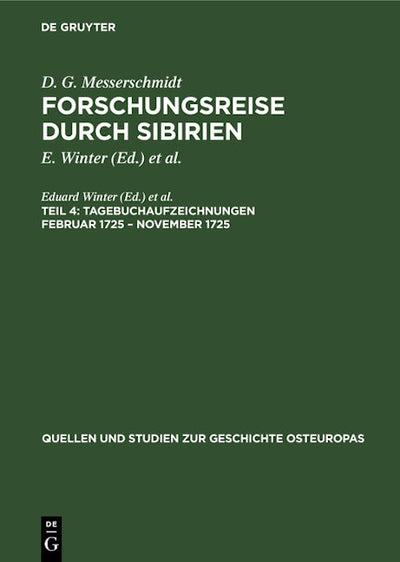 Tagebuchaufzeichnungen Februar 1725 – November 1725