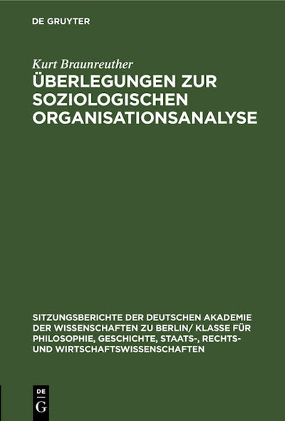 Überlegungen zur soziologischen Organisationsanalyse
