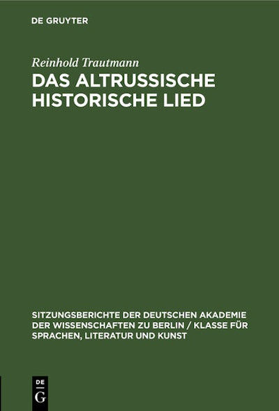 Das altrussische historische Lied