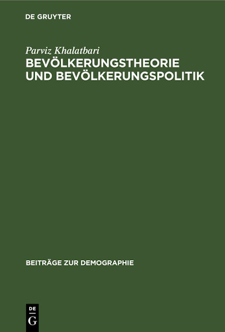 Bevölkerungstheorie und Bevölkerungspolitik