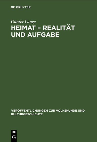 Heimat – Realität und Aufgabe