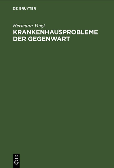 Krankenhausprobleme der Gegenwart
