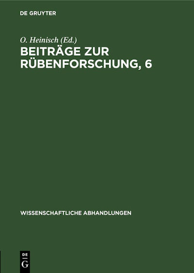 Beiträge zur Rübenforschung, 6