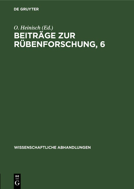 Beiträge zur Rübenforschung, 6