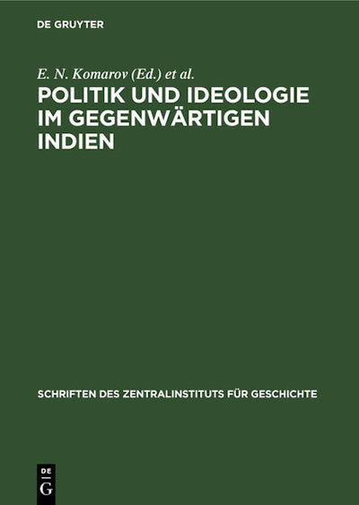 Politik und Ideologie im gegenwärtigen Indien
