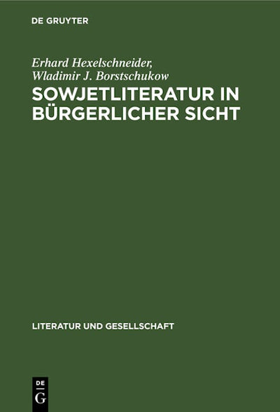Sowjetliteratur in bürgerlicher Sicht