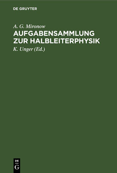 Aufgabensammlung zur Halbleiterphysik