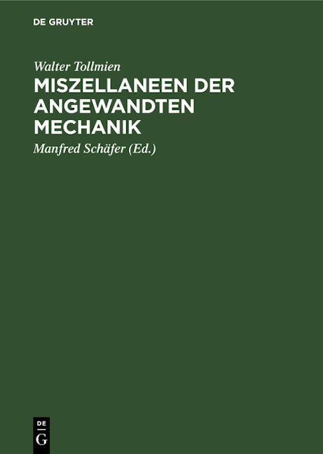 Miszellaneen der angewandten Mechanik