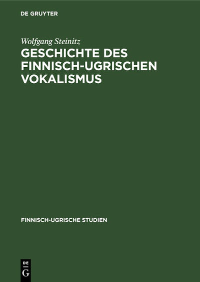 Geschichte des finnisch-ugrischen Vokalismus