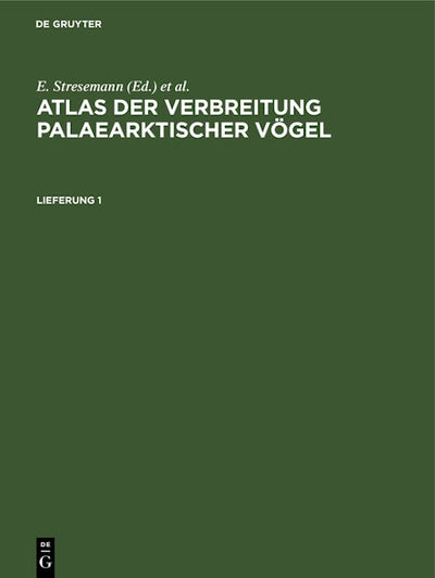 Atlas der Verbreitung palaearktischer Vögel. Lieferung 1