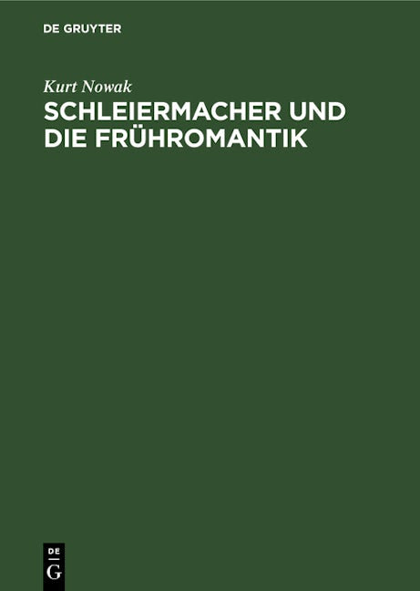 Schleiermacher und die Frühromantik