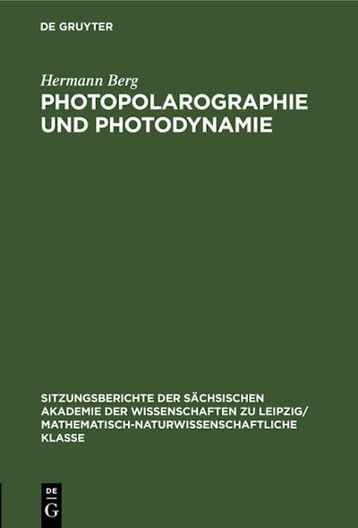 Photopolarographie und Photodynamie