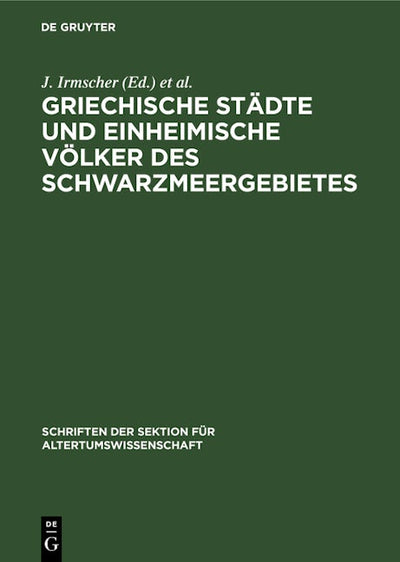 Griechische Städte und einheimische Völker des Schwarzmeergebietes