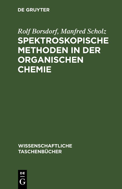 Book cover image for Spektroskopische Methoden in der organischen Chemie ISBN: 9783112596678