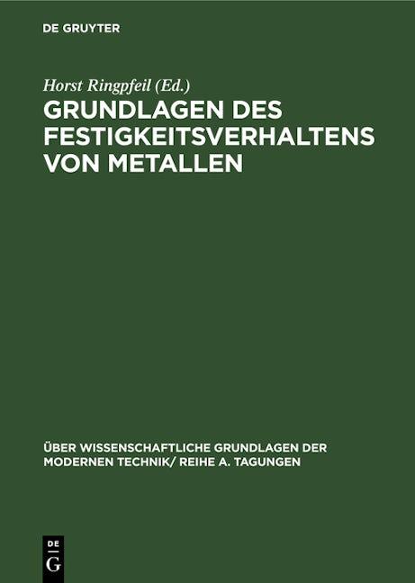 Grundlagen des Festigkeitsverhaltens von Metallen