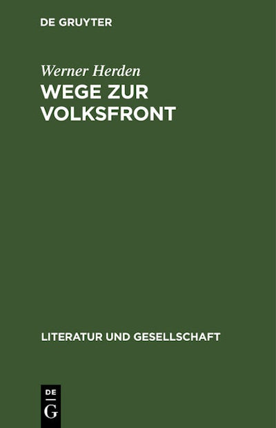 Wege zur Volksfront