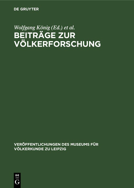 Beiträge zur Völkerforschung
