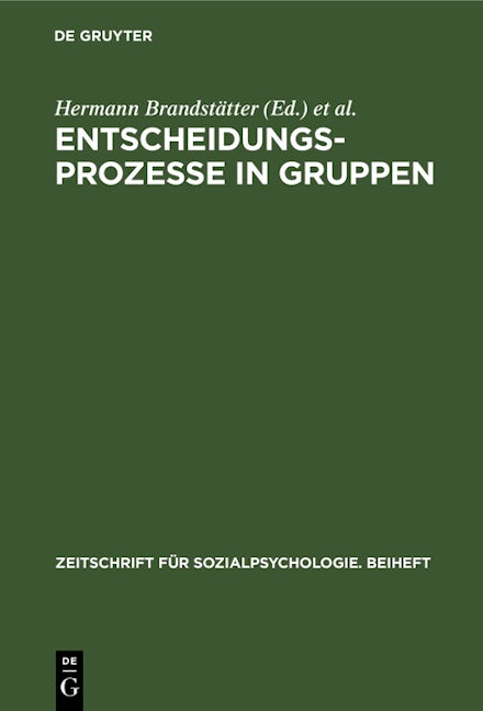 Entscheidungsprozesse in Gruppen