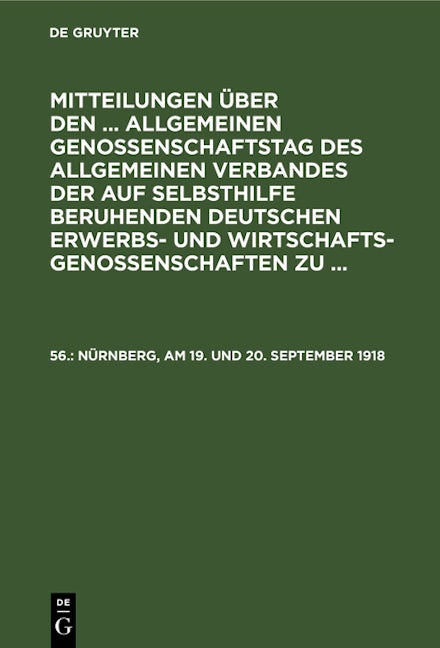 Nürnberg, am 19. und 20. September 1918