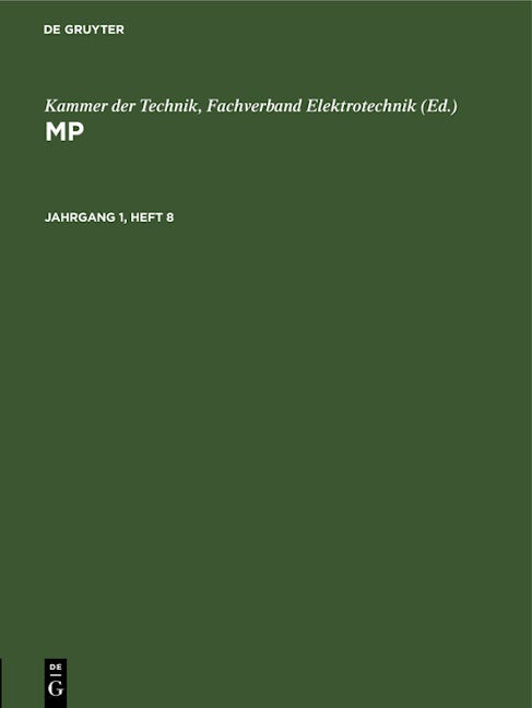 MP. Jahrgang 1, Heft 8