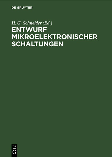Entwurf mikroelektronischer Schaltungen