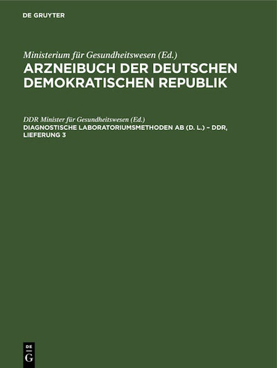 Diagnostische Laboratoriumsmethoden AB (D. L.) – DDR, Lieferung 3