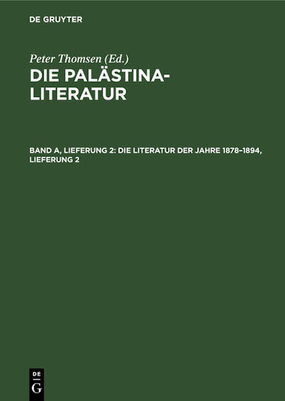 Die Literatur der Jahre 1878–1894, Lieferung 2