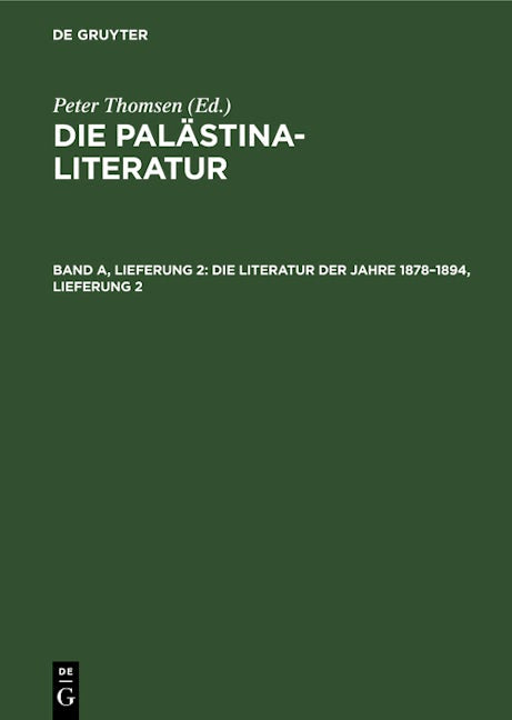 Die Literatur der Jahre 1878–1894, Lieferung 2