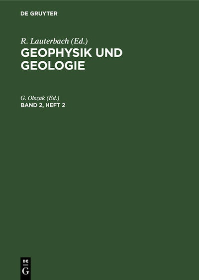 Geophysik und Geologie. Band 2, Heft 2
