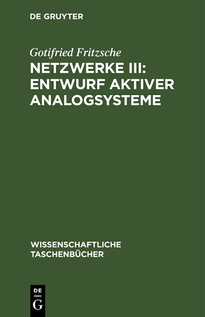 Netzwerke III: Entwurf aktiver Analogsysteme