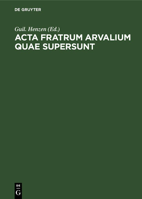 Acta fratrum Arvalium quae supersunt
