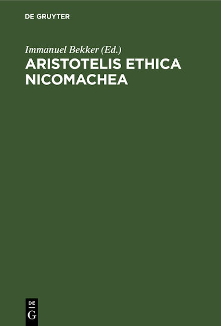 Aristotelis ethica nicomachea