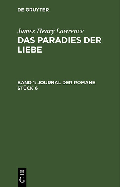 Journal der Romane, Stück 6