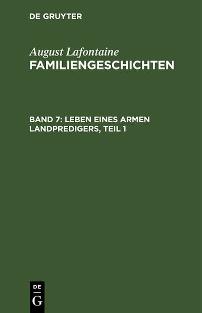 Leben eines armen Landpredigers, Teil 1