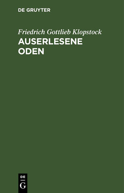 Auserlesene Oden