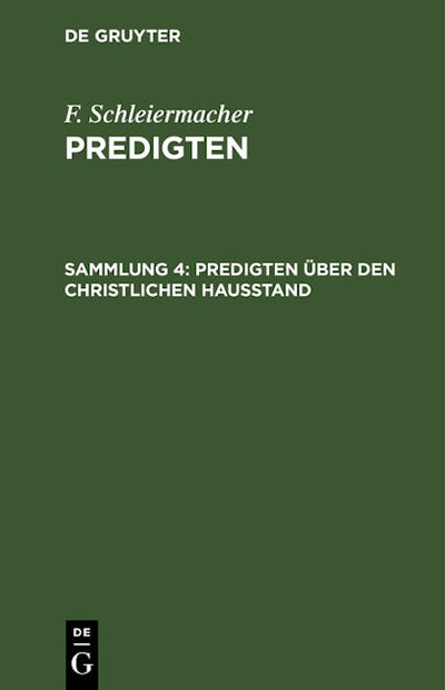 Predigten über den christlichen Hausstand