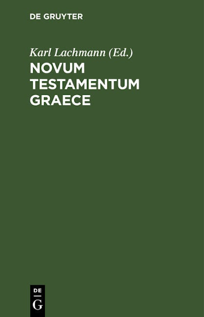 Book cover image for Novum Testamentum Graece ISBN: 9783112628652