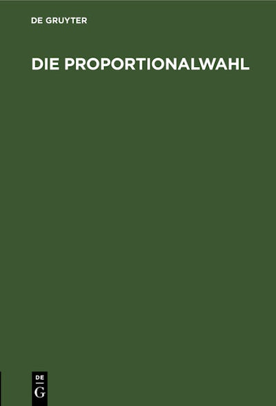 Die Proportionalwahl