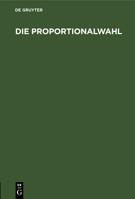 Die Proportionalwahl